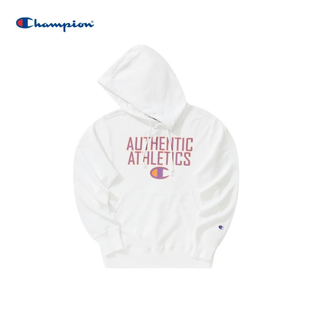 Champion中性印花字母Logo套头连帽卫衣时尚潮流长袖C3-U111