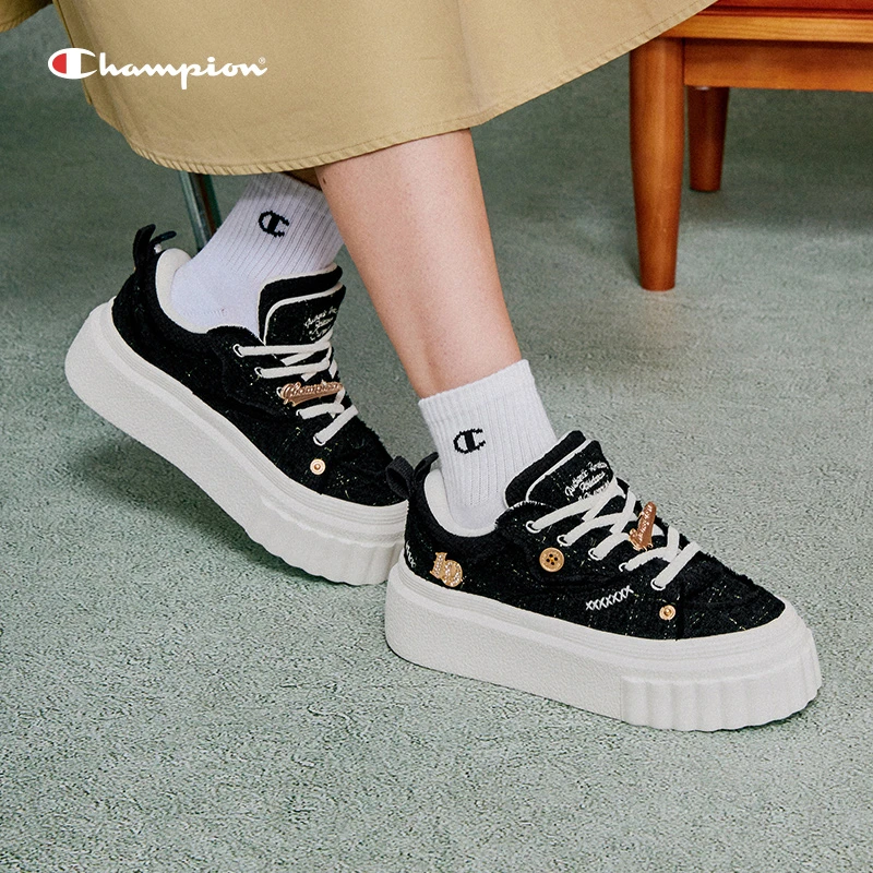 【秋冬穿搭】Champion秋冬休闲潮流厚底百搭增高发羔鞋24FWT12