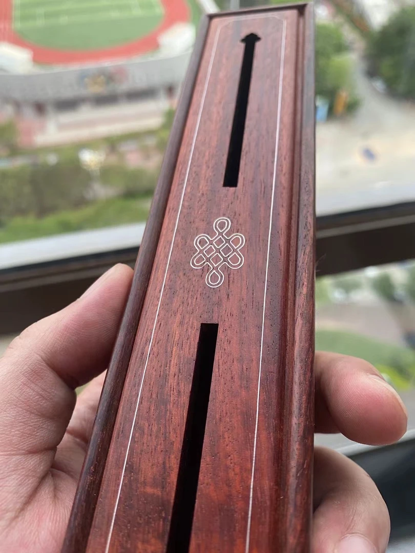 紫檀卧香盒 一木一器 榫卯结构 镶银丝