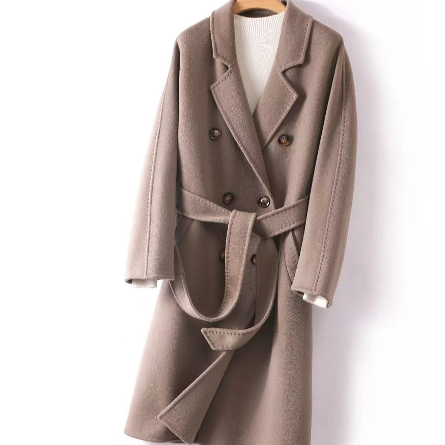 【八斯美专属】Z801初剪双面羊毛大衣修身外套