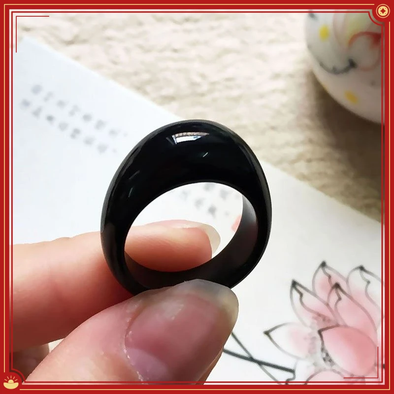 玛瑙玉髓戒指冷淡风指环情侣款 个性设计简约小众男女扳指潮