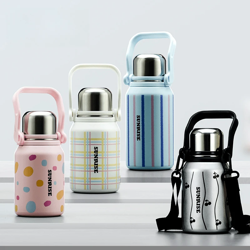 【晶晶补贴专属】1000ml帝怡花样青春保温壶不锈钢提手水杯1196