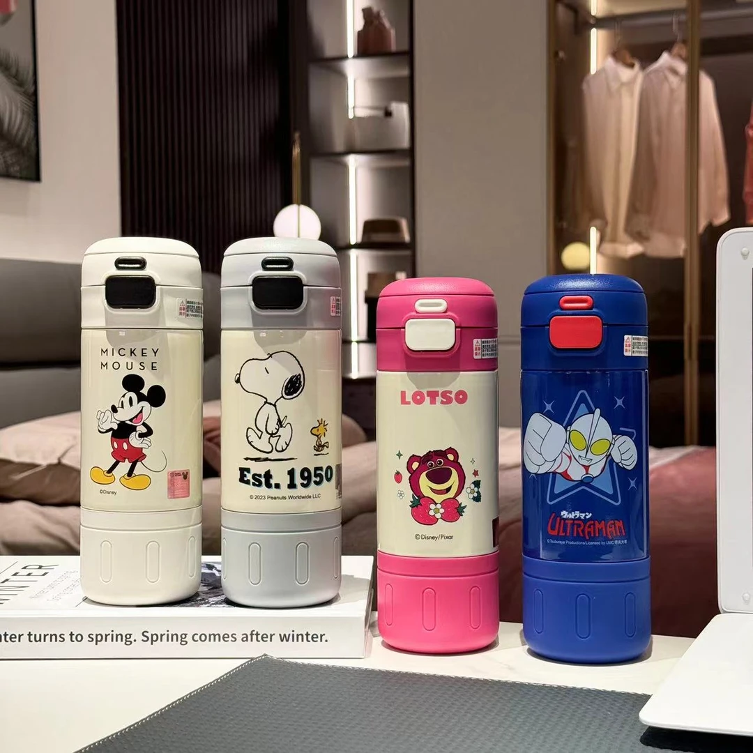 【丽姐专属】迪士尼草莓熊米奇双饮保温杯316不锈钢水杯15305