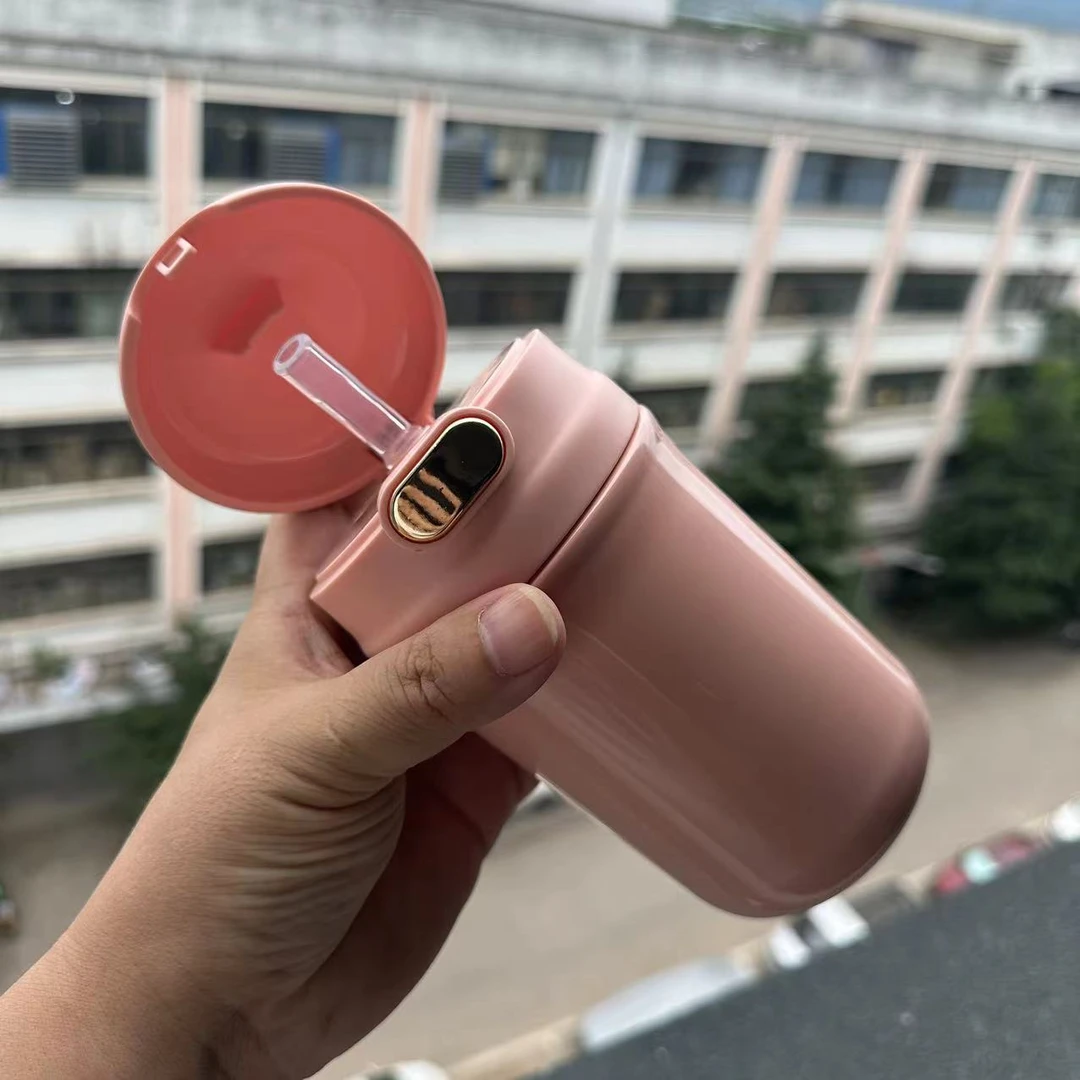 【省钱哥专场】帝怡小香吸管咖啡杯不锈钢便携高颜值学生水杯823