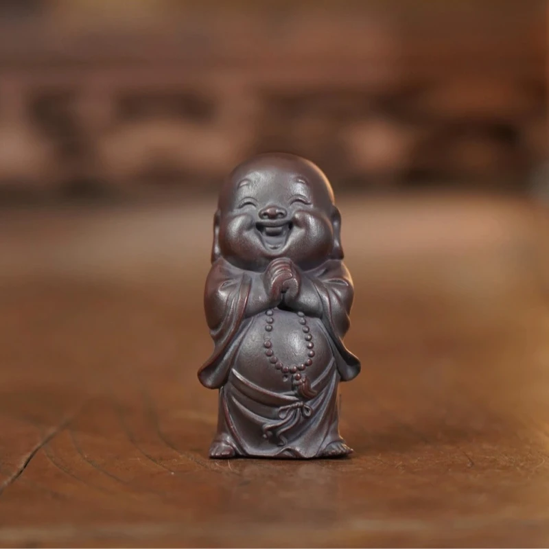 宜兴原矿茶宠石红祈福和尚
