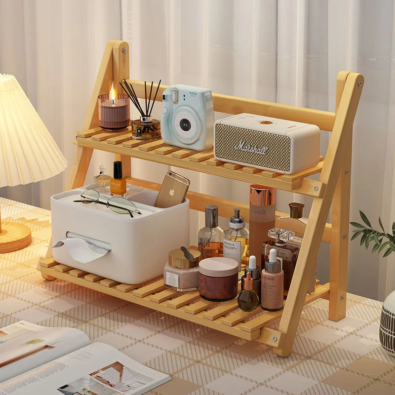 西伯侯简约桌面置物架家用书桌收纳架学生宿舍书本多层折叠收纳架