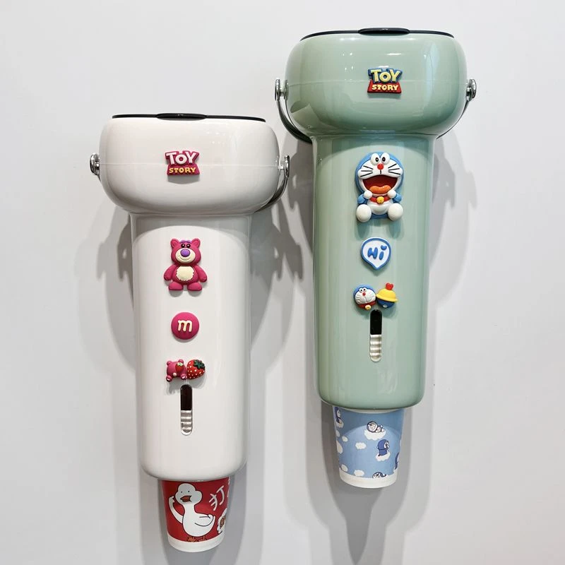 取杯架免打孔置物架一次性杯子取杯器壁挂式高颜值自动饮水机纸杯