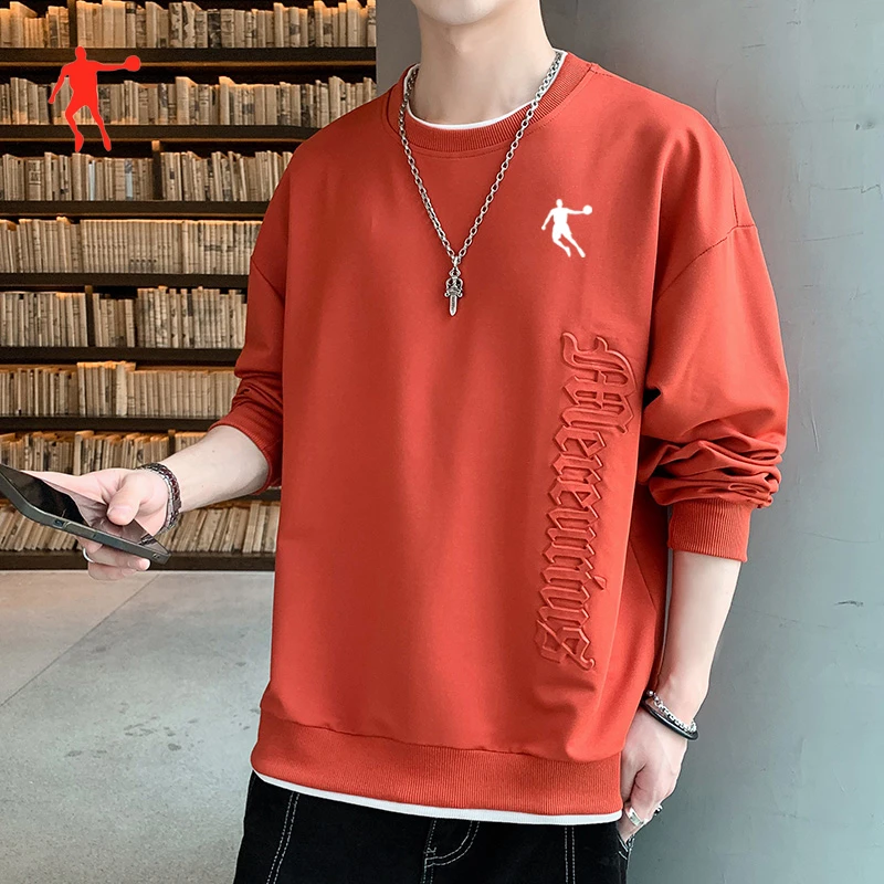 乔丹中国专卖2023秋季新款男士卫衣休闲运动男圆领百搭宽松卫衣