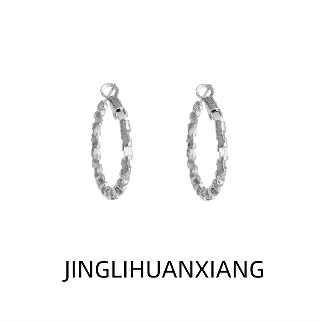 合金耳饰  c-1690高级感耳环女轻奢小众设计网红气质百搭耳圈