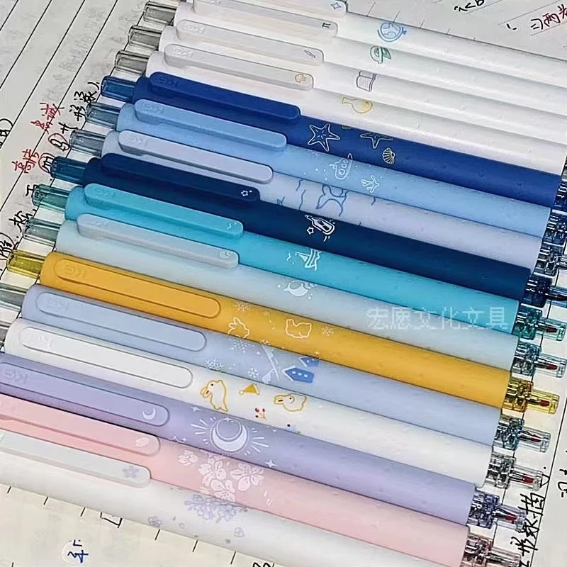 KACO菁点冬季雪兔中性笔兔年限定0.5按动黑色水笔学生考试刷题笔
