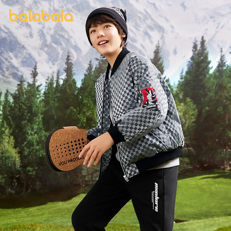 【奥特曼IP】巴拉巴拉童装儿童羽绒服男童秋冬中大童棒球服时尚休闲