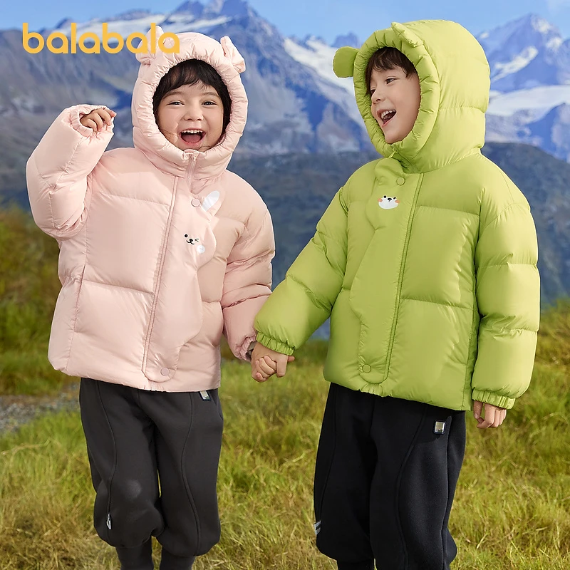 巴拉巴拉童装儿童羽绒服男童女童冬装连帽运动保暖外套宝宝衣服