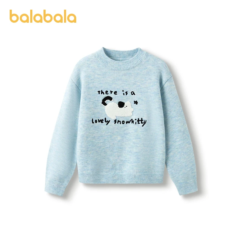 巴拉巴拉童装儿童毛衣女童秋冬装针织衫大童提花甜美