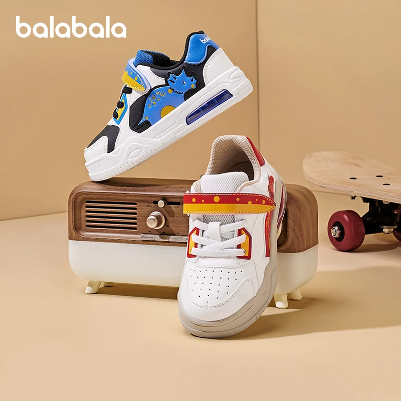 巴拉巴拉童鞋儿童板鞋男童运动小白鞋2025新撞色鞋防滑潮拜年鞋子