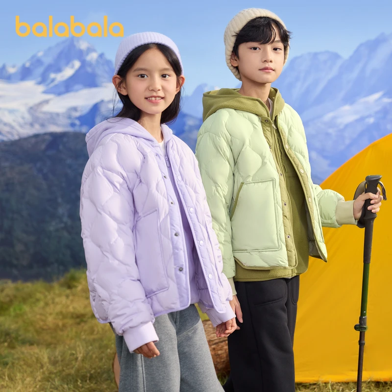 巴拉巴拉童装男童羽绒服新儿童冬季轻薄女童保暖洋气