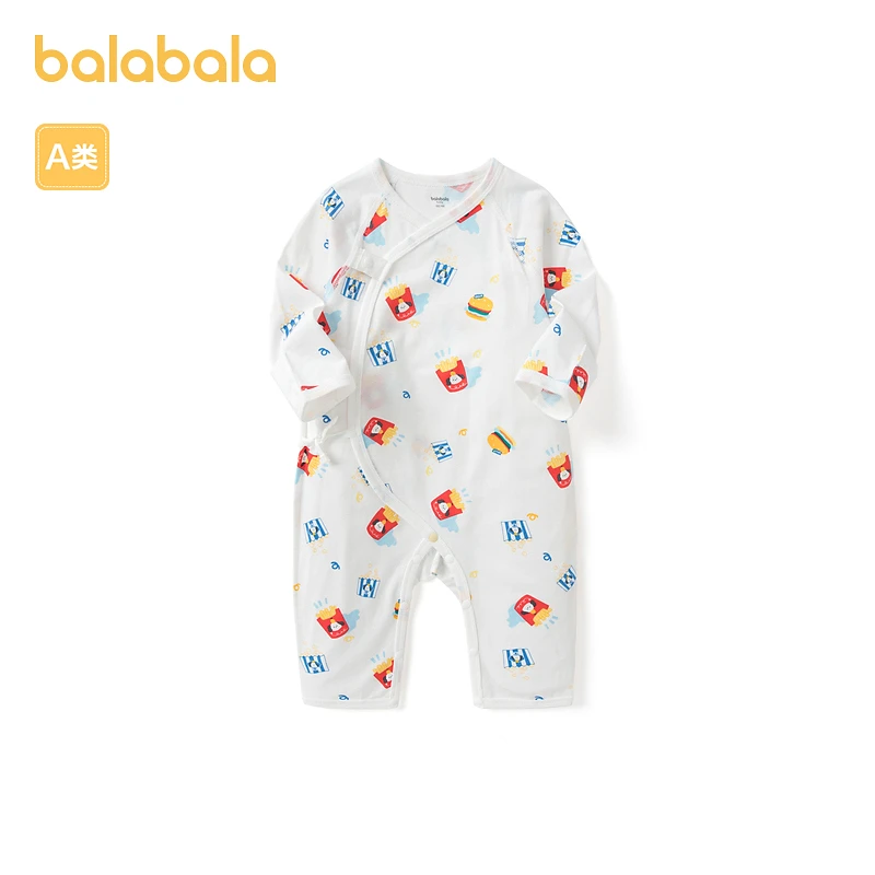 巴拉巴拉宝宝连体衣新生儿爬服哈衣薄款透气印花满印200223133209