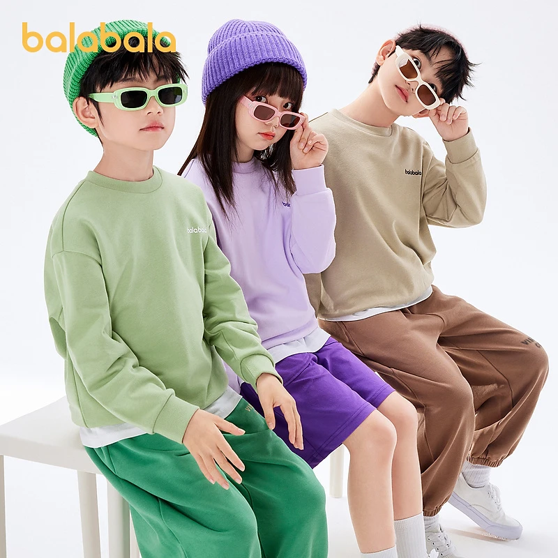 巴拉巴拉女童卫衣男童秋装新款宝宝长袖儿童上衣208323121204