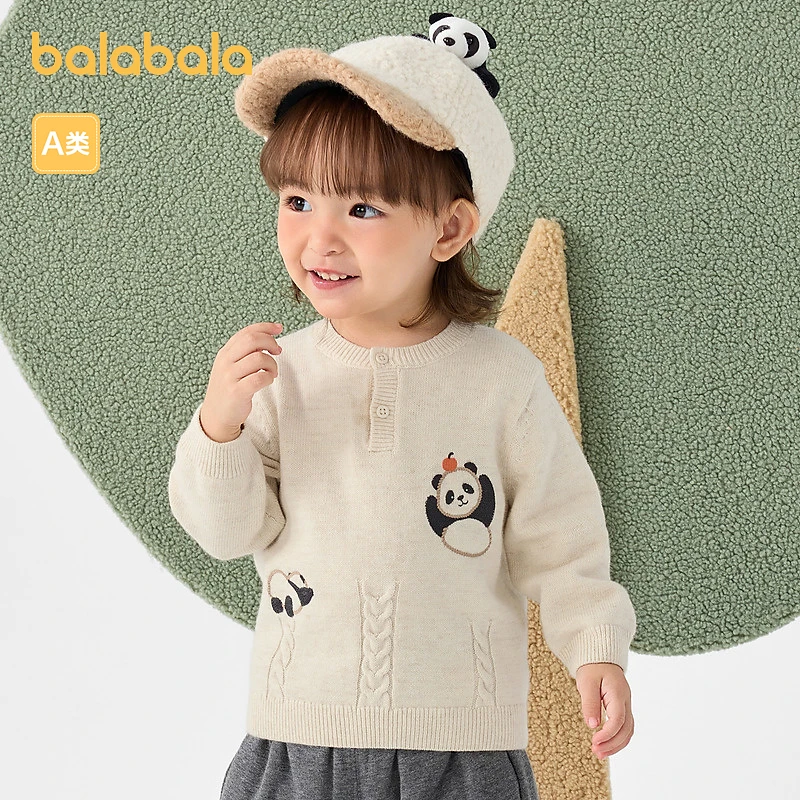 【荣信乐乐趣】巴拉巴拉婴儿毛衣男女童冬季针织衫套头时尚可爱萌