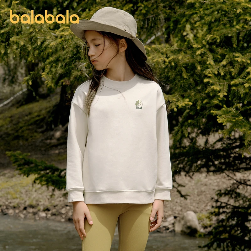 【balaOne】【bp】巴拉巴拉功能运动儿童卫衣亲肤吸湿速干圆领长袖