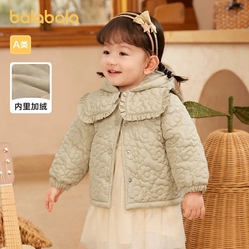 巴拉巴拉儿童棉服婴儿棉袄冬装保暖女童棉衣保暖甜美洋气短款宝宝