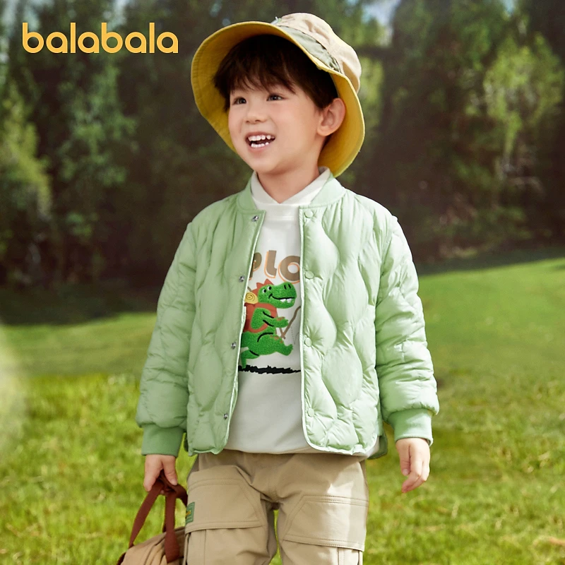 巴拉巴拉羽绒服男童女童外套冬装轻薄童装薄款中大童休闲时尚儿童
