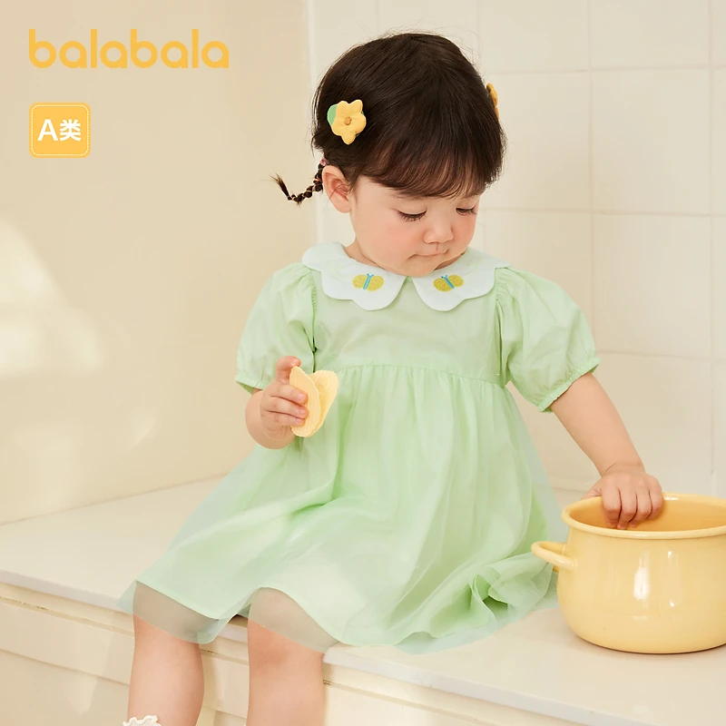 巴拉巴拉婴儿连衣裙女童裙子宝宝公主裙夏装纱裙甜美208224111028