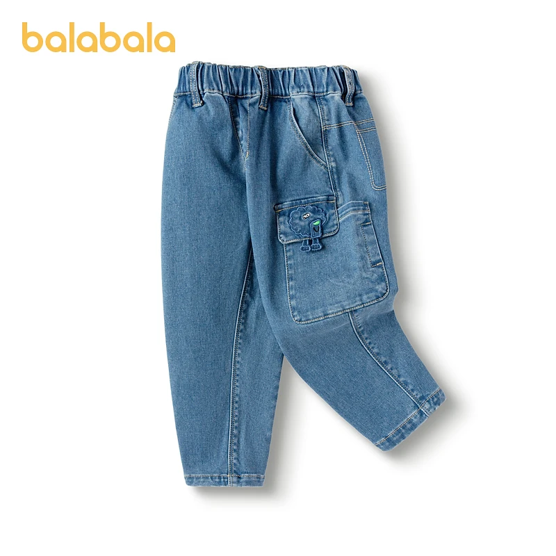 巴拉巴拉儿童春季牛仔裤男童宽松工装裤小童秋季中童