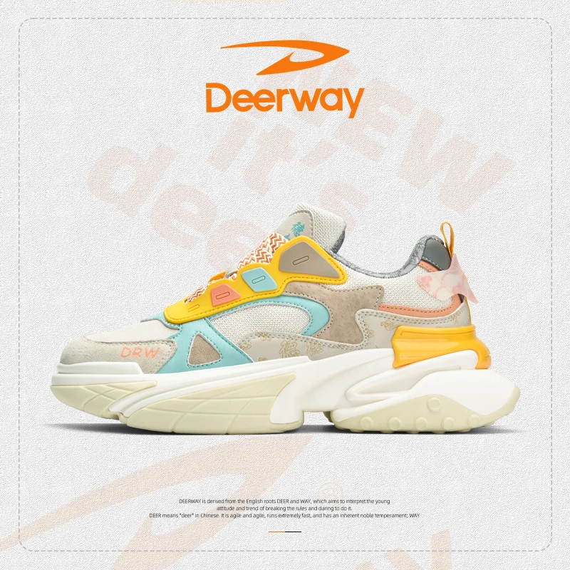 Deerway/德尔惠运动男鞋2023春季新款休闲潮流老爹鞋124183305