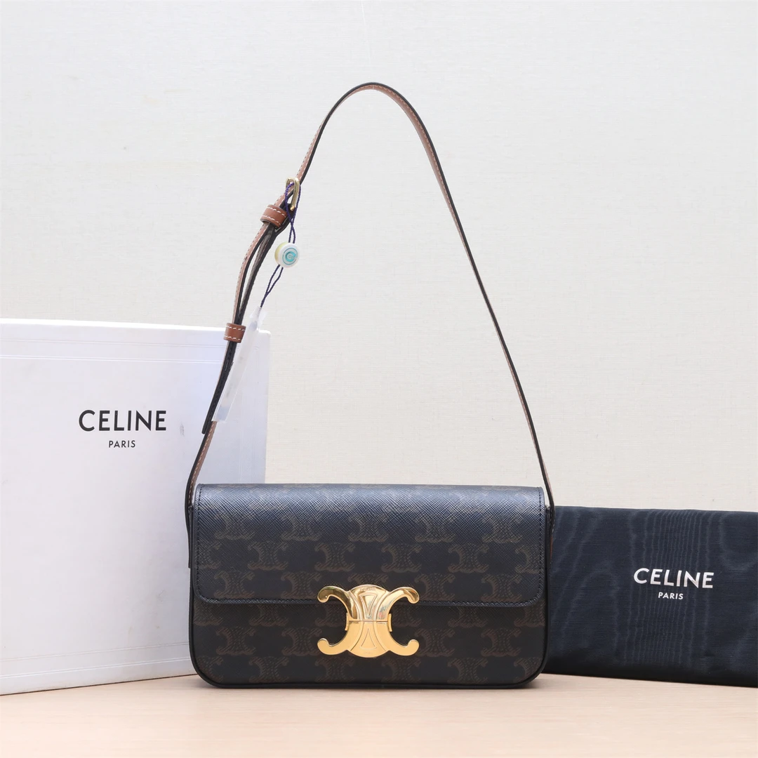 99新 Celine/思琳 小花璐璐131296 凯旋门 单肩包 肩带款