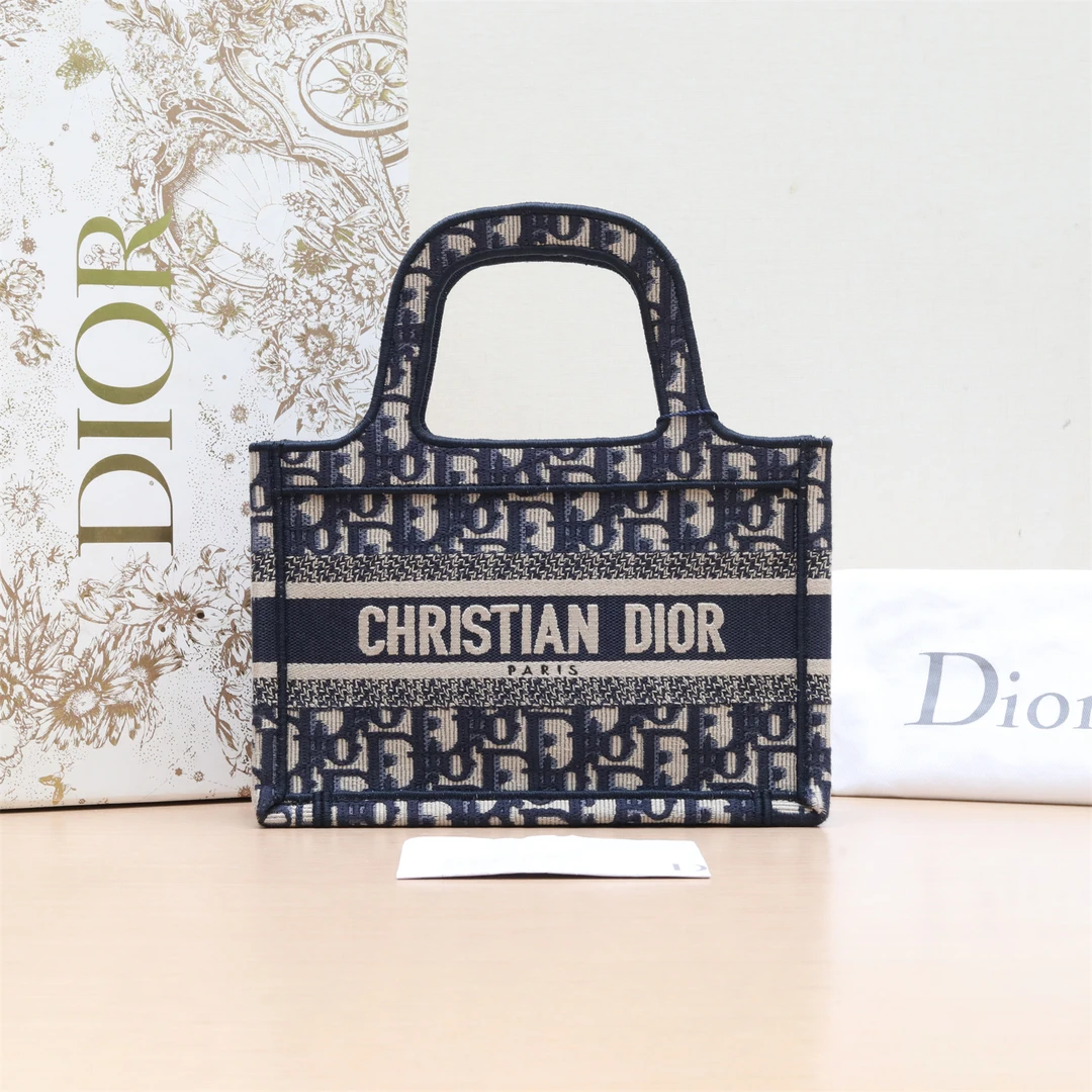 99新 DIOR/迪奥 全8911 拆2 小花柳 Book Tote 迷你 21.5 2020