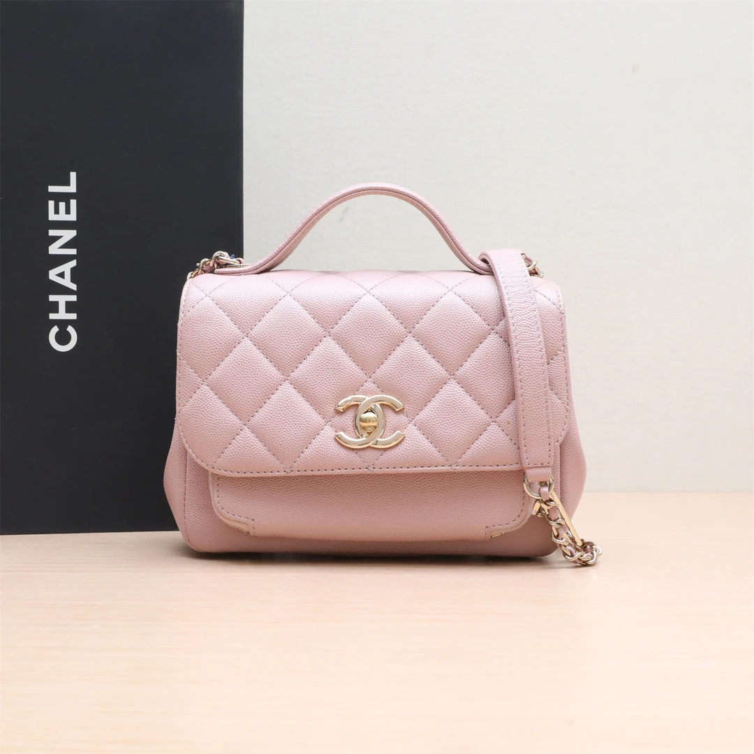 95新 Chanel/香奈儿 小花Jerry P244276351 邮差包配手柄小号25开
