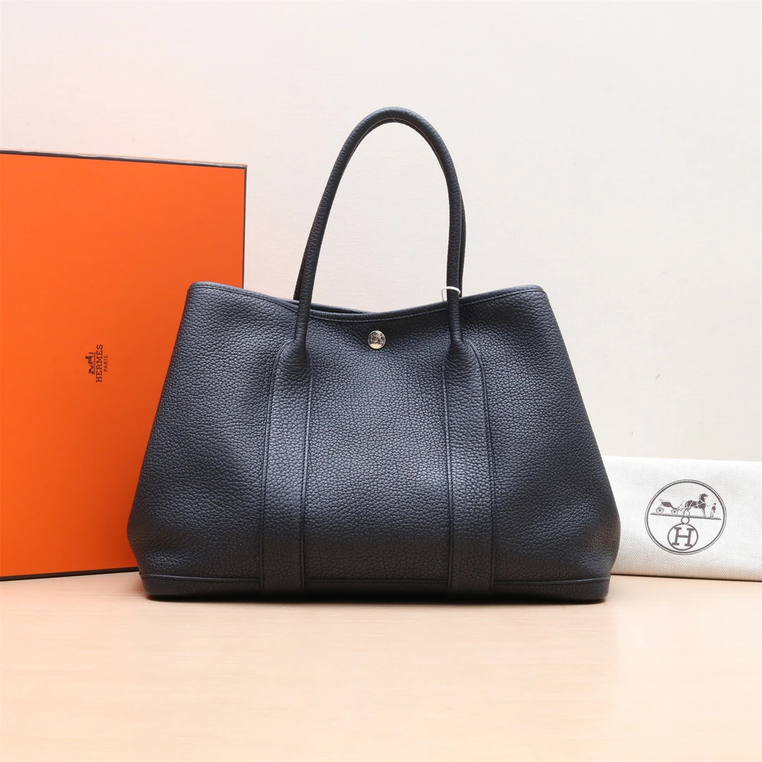 95新 Hermes/爱马仕 小花璐璐P224929785 花园包36 89黑 C刻
