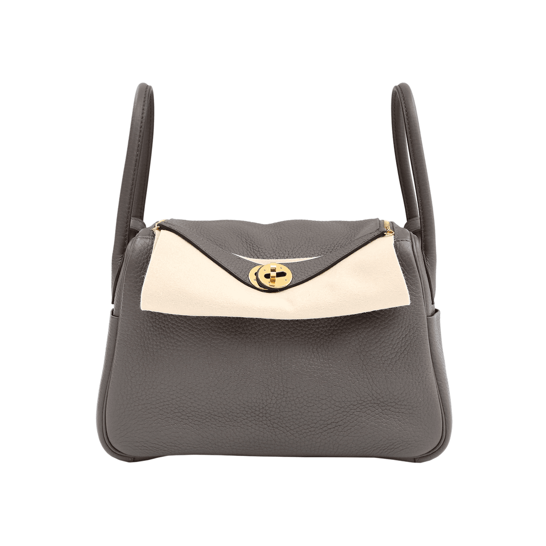 99新 Hermes/爱马仕 小花柳P214973560Lindy 26 8F锡器灰 TC皮