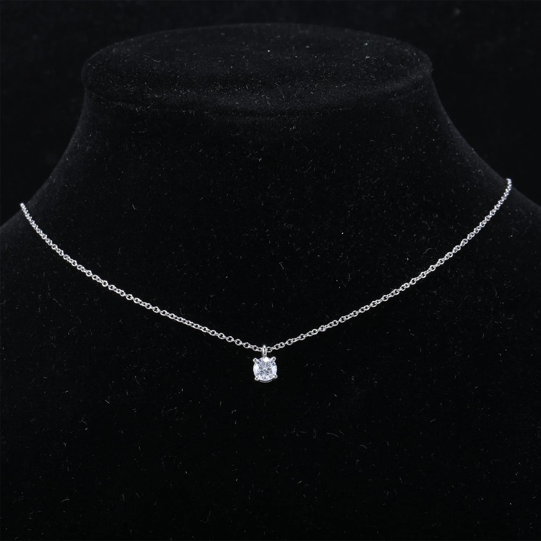 99新 Tiffany & Co./蒂芙尼 小花JerryP223753452单钻 PT950 项链
