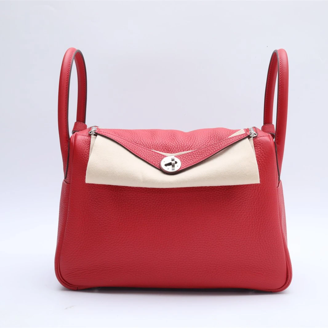99新 Hermes/爱马仕 小花璐璐P234039304 Lindy30 国旗红 C刻