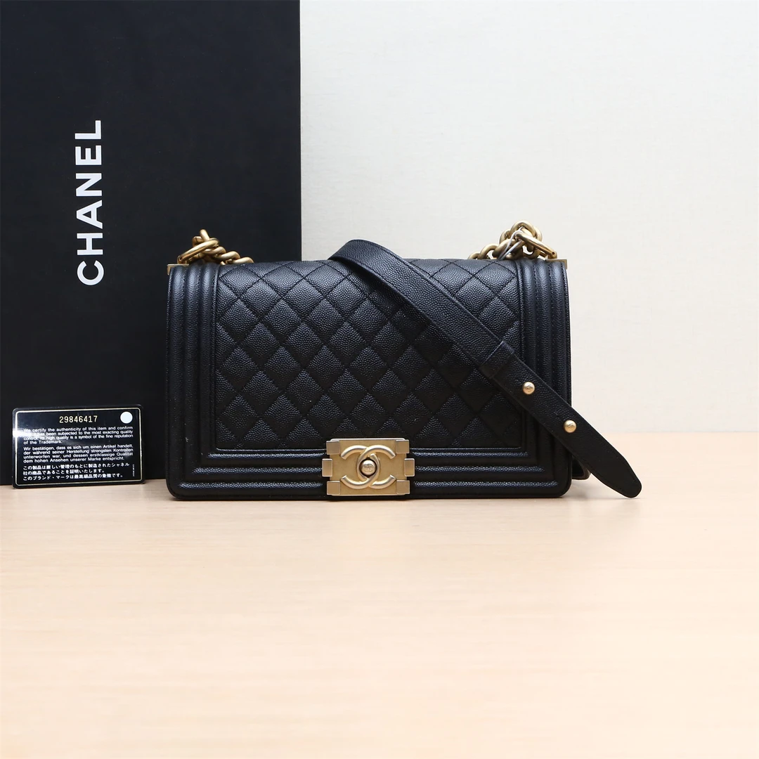 99新 Chanel/香奈儿 小花璐璐P224189597Leboy 中号 荔枝 29开