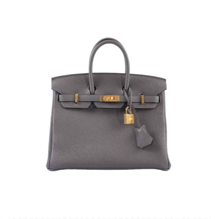 全新未使用 Hermes/爱马仕 小花Jerry TP029626Birkin 25积雨云灰