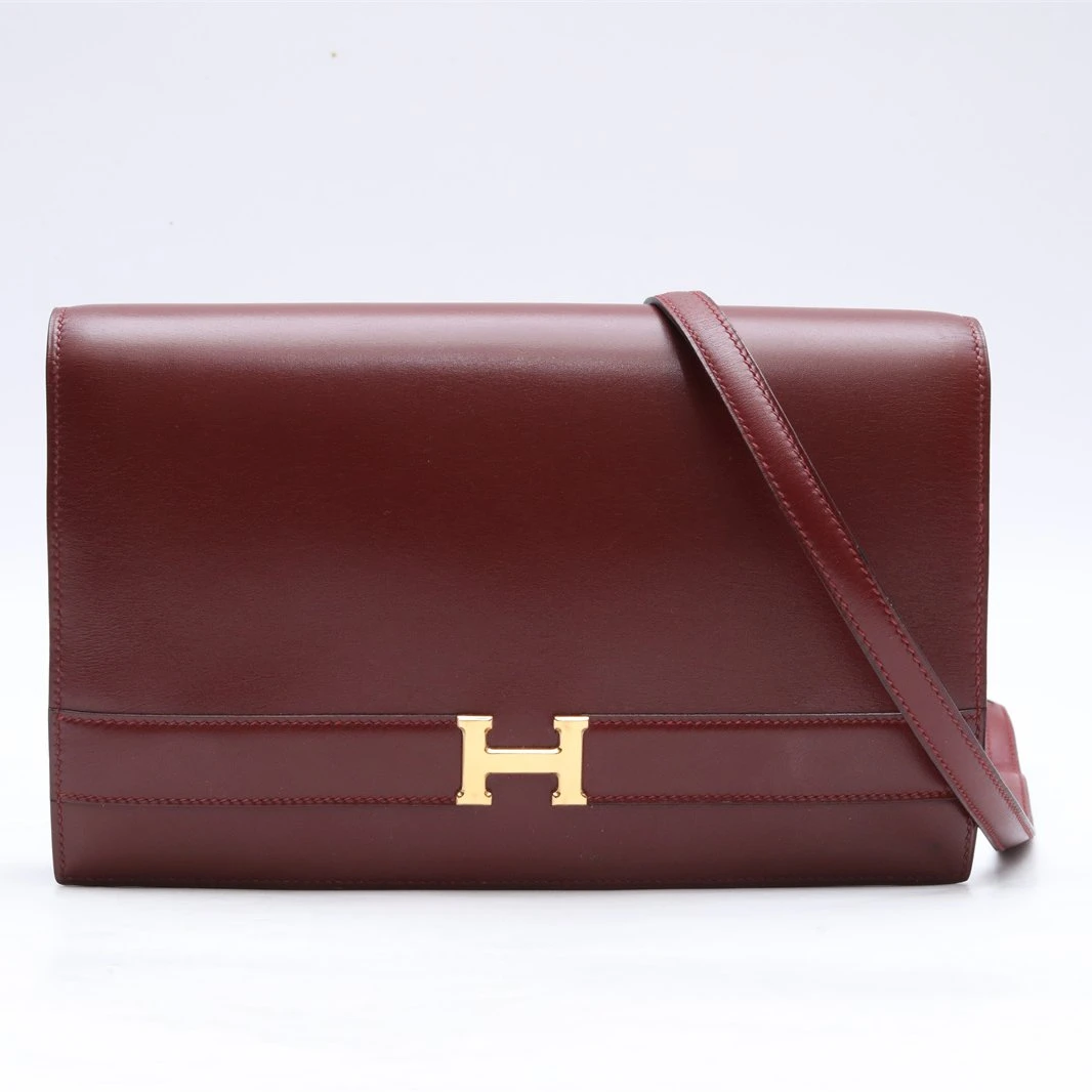 95新 Hermes/爱马仕 小花Jerry P234450285 中古信封包 红 圈T