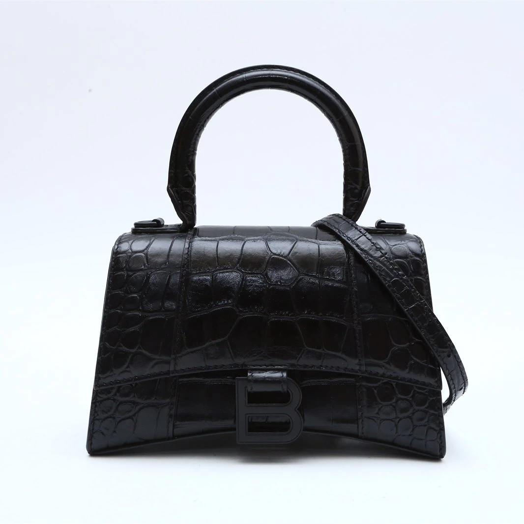 99新 Balenciaga/巴黎世家 小花柳P224930560 沙漏 XS码鳄压纹