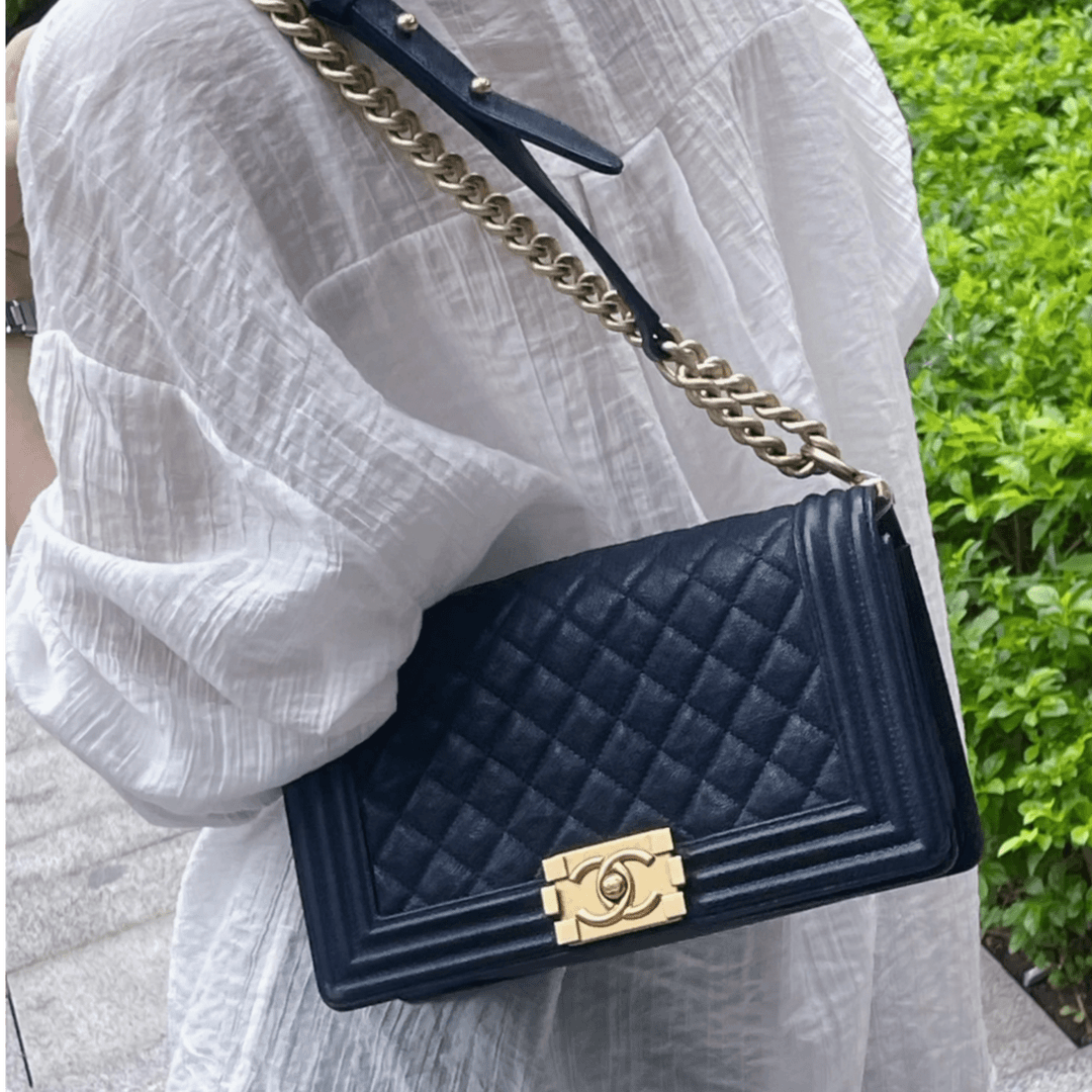99新 Chanel/香奈儿 小花Jerry P233812553 Leboy 中号 25cm