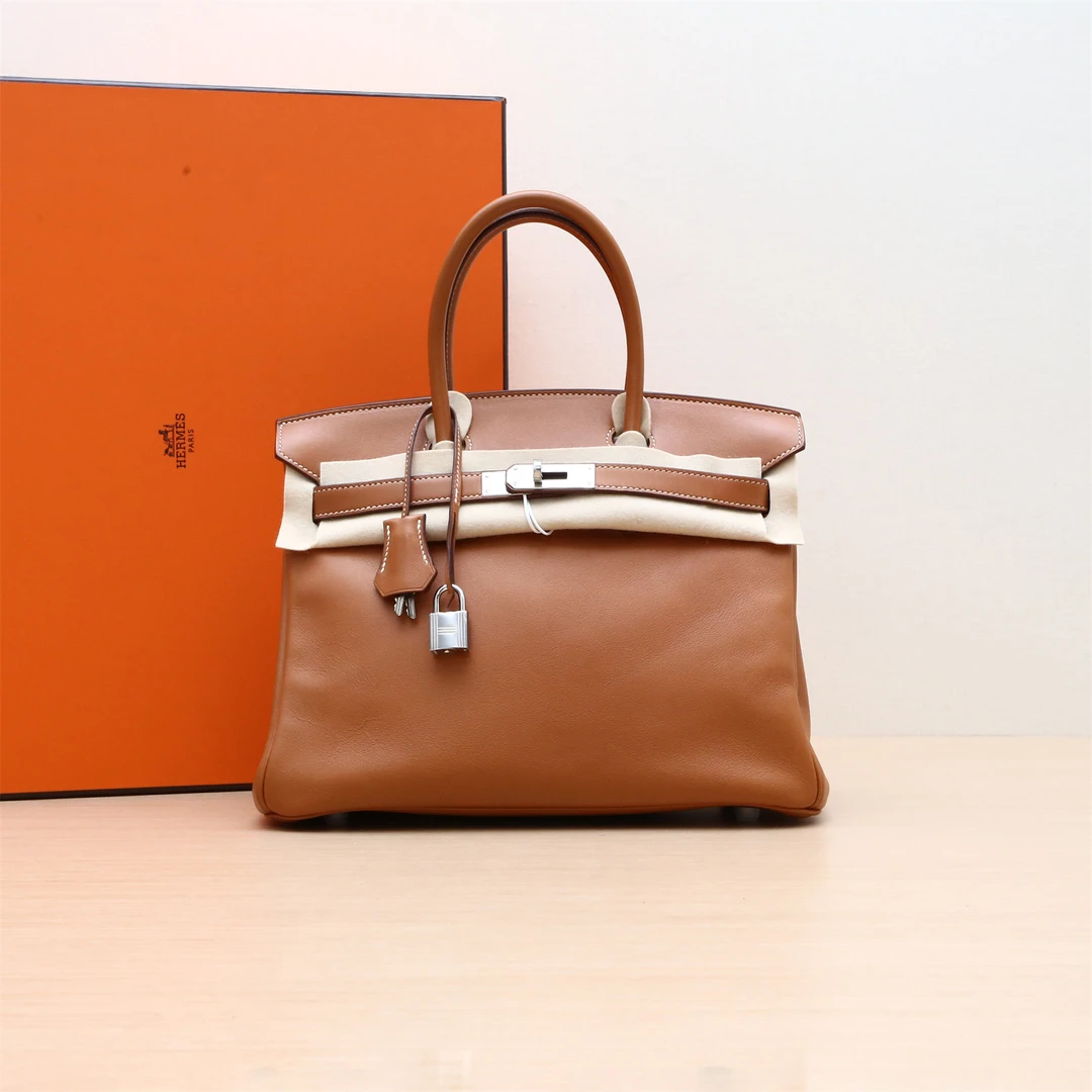 99新 Hermes/爱马仕 小花柳 P214870831 Birkin 30 金棕色框K