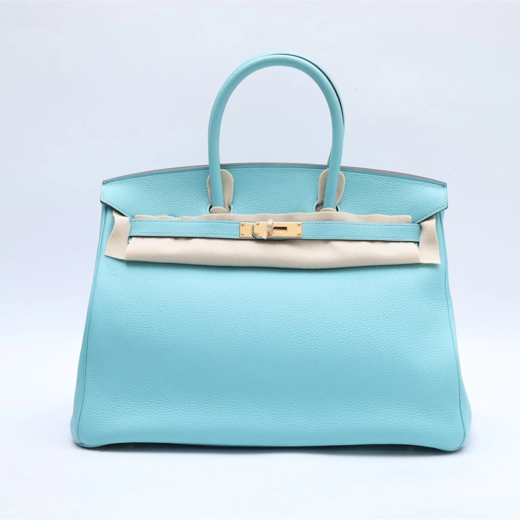 99新 Hermes/爱马仕 小花柳 P224828146 Birkin 35 马卡龙 T刻