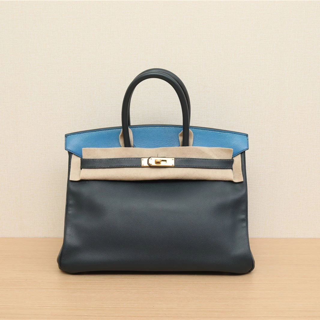 99新 Hermes/爱马仕 小花璐璐P231413211 Birkin 35 圈Z 金扣