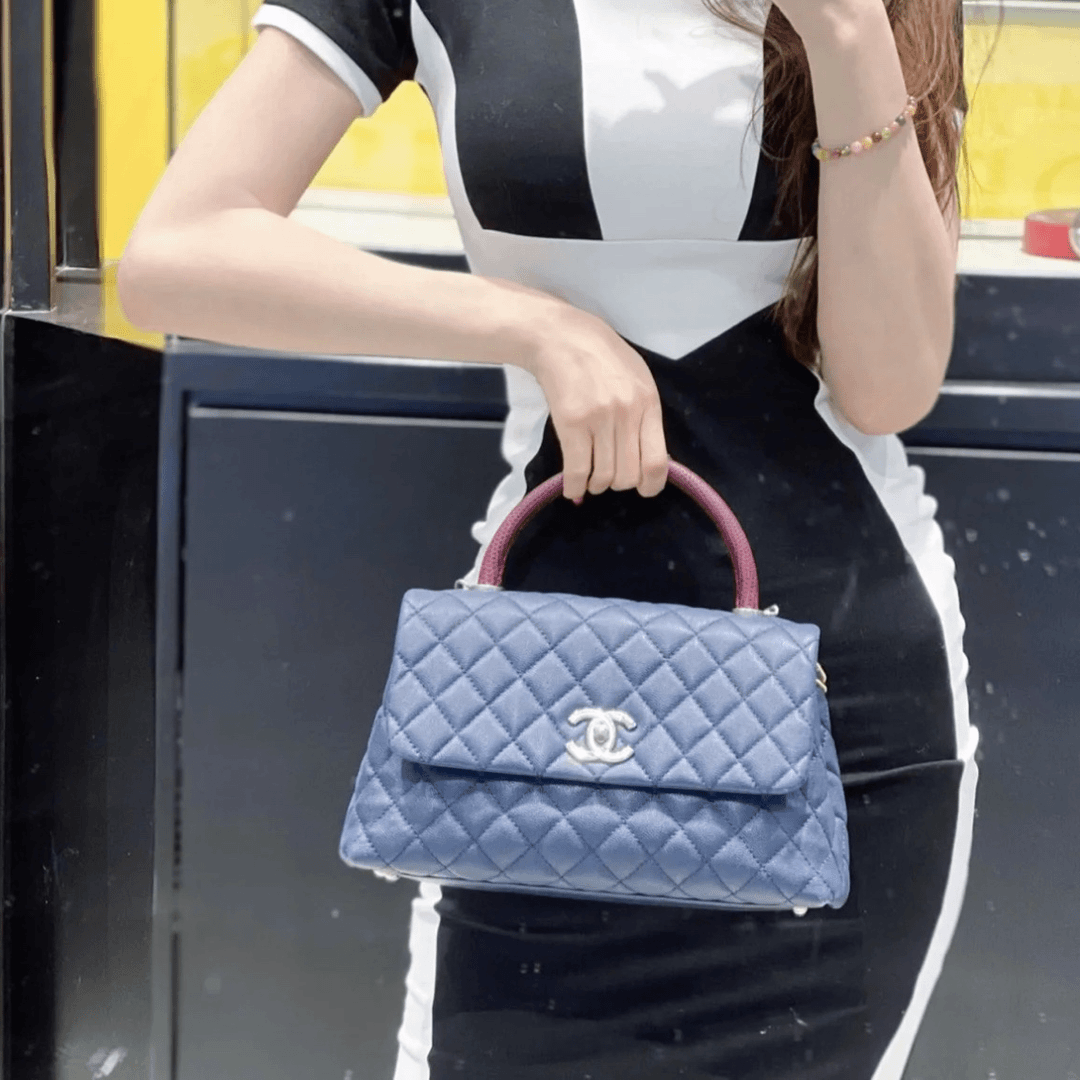99新 Chanel/香奈儿 小花Jerry P223638800Coco Handle 中号