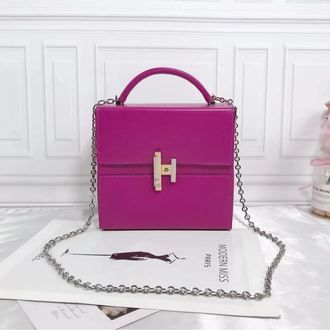 99新 Hermes/爱马仕 小花柳P213543094Cinhetic 18 盒子包 D刻