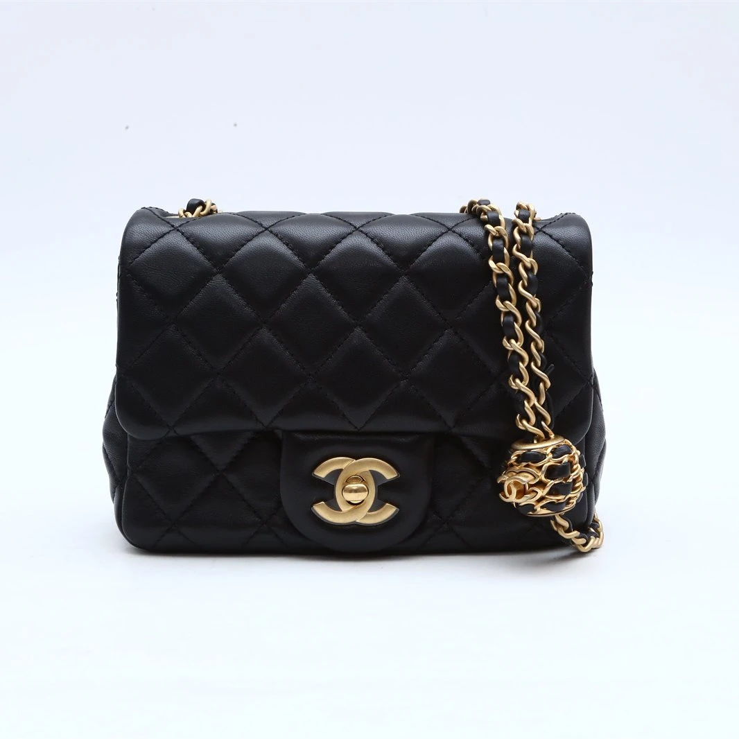 99新 Chanel/香奈儿 小花璐璐P234142432 CF 方胖子芯片 核桃金球