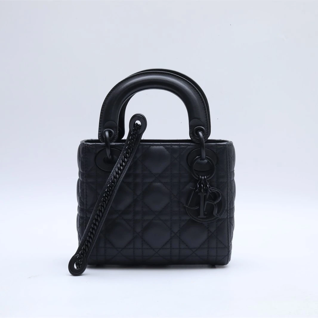 99新 DIOR/迪奥 小花璐璐P234244900 戴妃包 三格 磨砂扣 2020