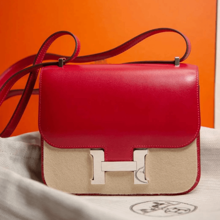 99新 Hermes/爱马仕 小花Jerry P224930258 康康19 Swift皮 A刻包