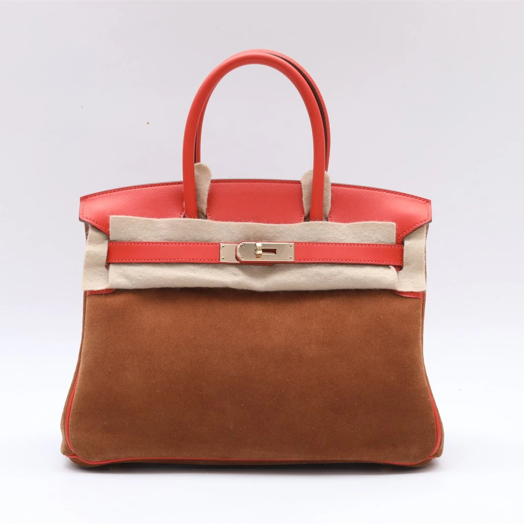 99新 Hermes/爱马仕 小花Jerry P234347123 Birkin30斋普尔粉 框R