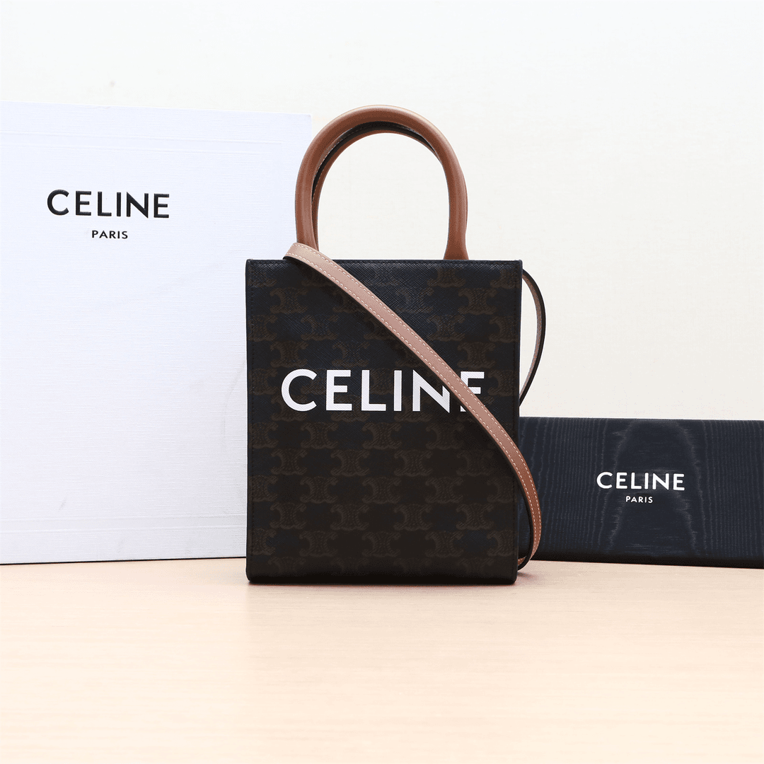 99新 Celine/思琳 小花Jerry P234037951 Cabas 竖款手袋 Mini 包